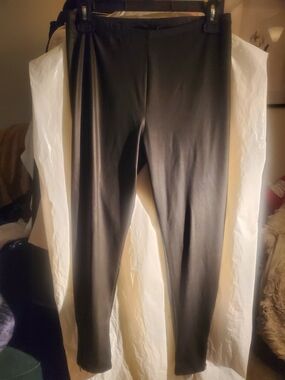 Shiny Black Faux Leather Forver 21 Leggings